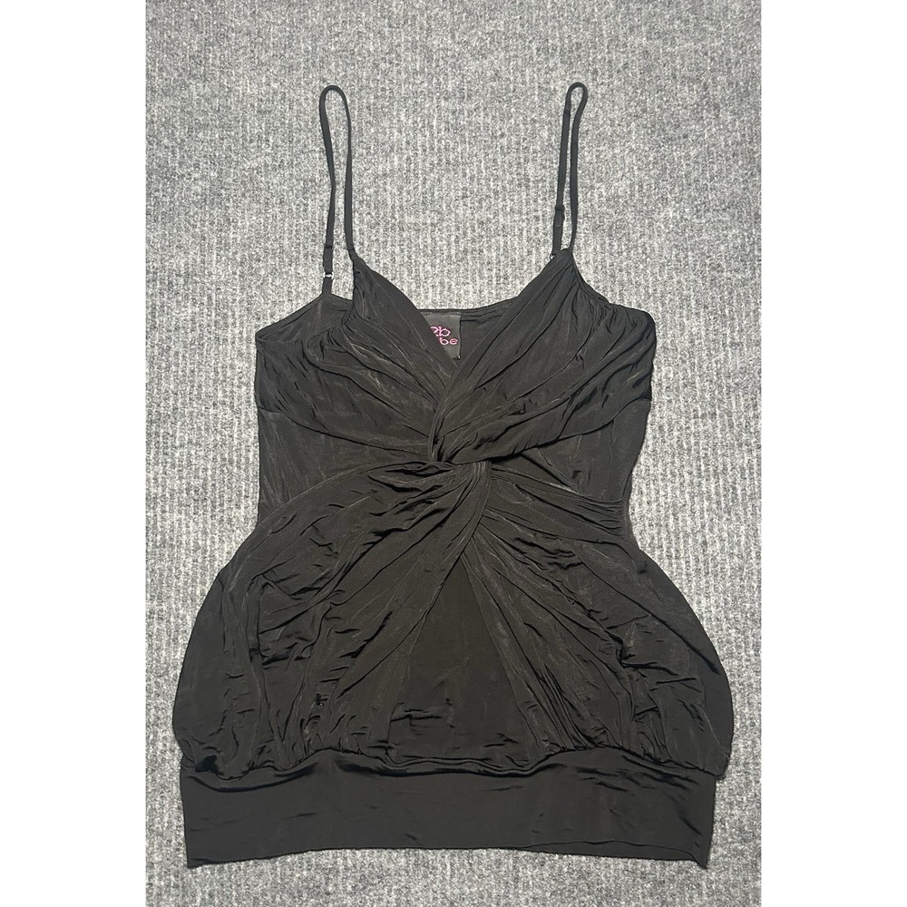 Vintage Y2K 2b Bebe Camisole Twist Top Black Size M Made In USA